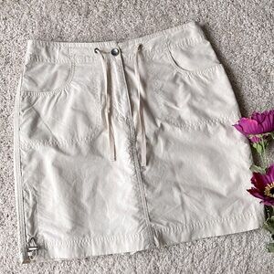 Cream Mini Skort with Drawstring - Size 6